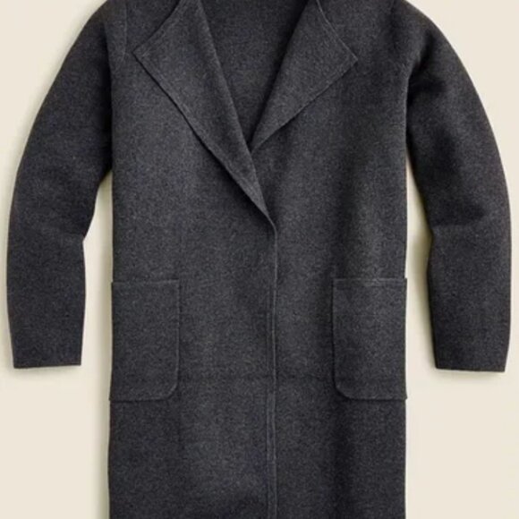 J.Crew Juliette collarless sweater-blazer dark gray - XXS - J6339 - Picture 1 of 4